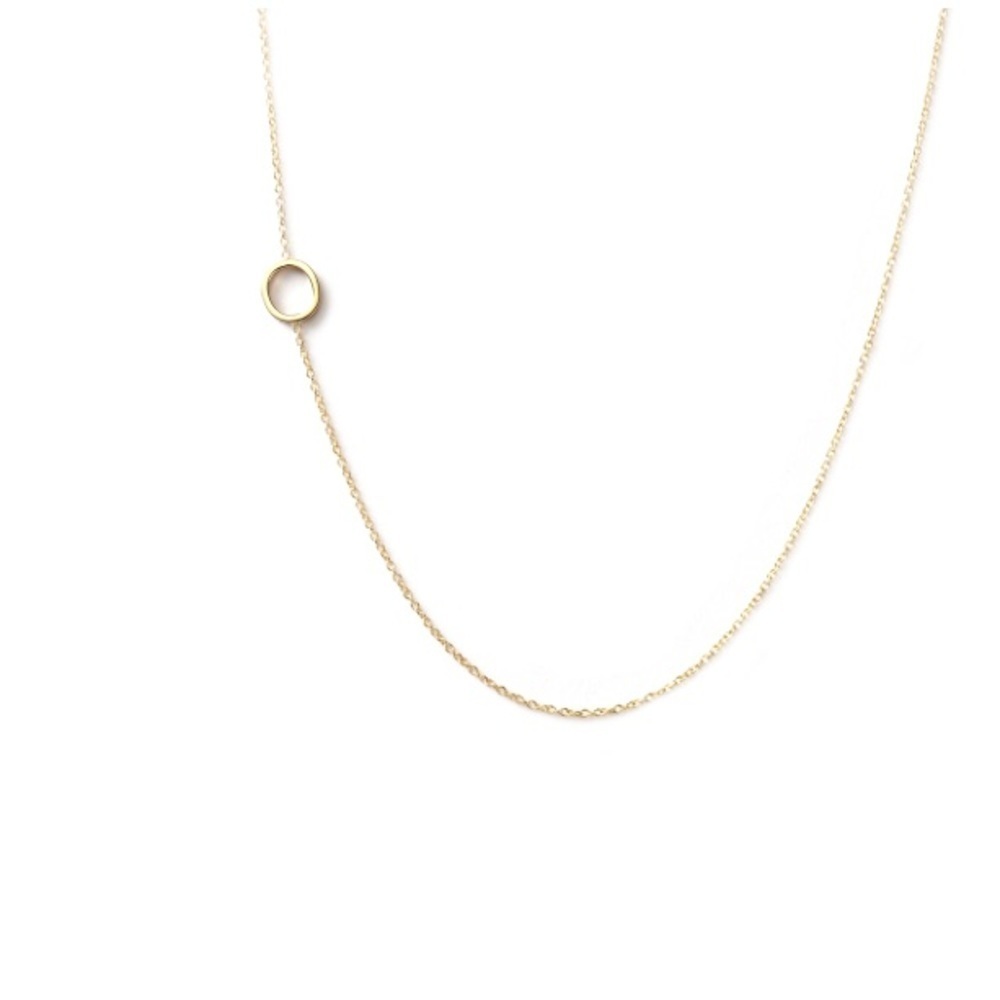 ASYMMETRICAL Letter 0 Necklace